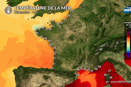 Temperature de la mer ce dimanche Temperature de la mer ce dimanche