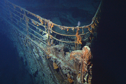 Photographie de la proue du Titanic en 2004 Nautisme Article