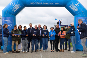 Inauguration du village de la Solitaire du Figaro Paprec à Saint-Vaast-la-Hougue