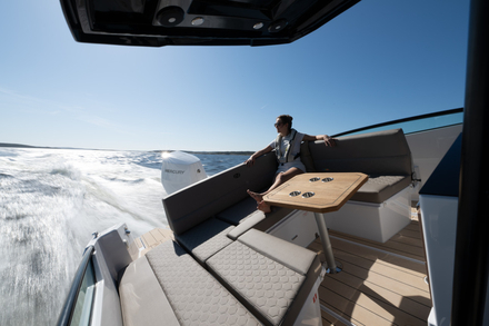 Maniable et confortable, meme a pleine vitesse, le Nordkapp est un bateau particulierement amusant en navigation Nautisme Article