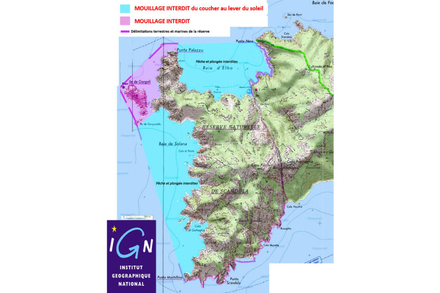 Cartographie de la Reserve Naturelle de Scandola