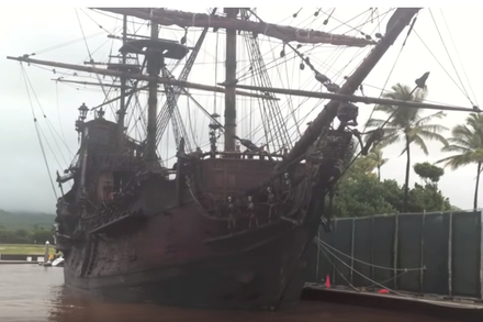 Reproduction du Queen Anne's Revenge pour le film Pirates des Caraibes : La Fontaine de Jouvence 