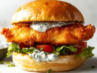 Le burger de poisson pané maison :...
