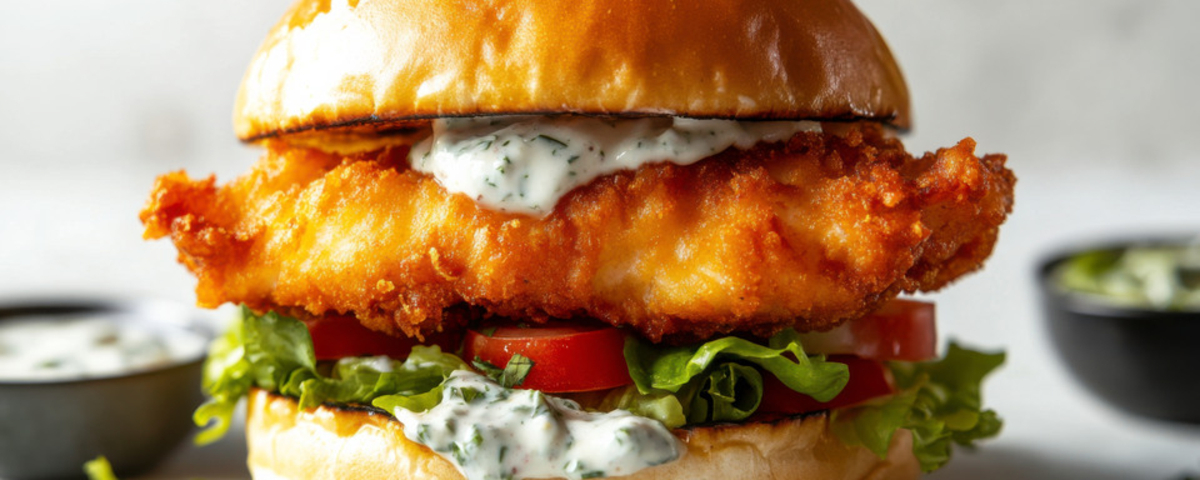 Burger Poisson Le burger de poisson pané maison : croustillant, fondant et ...