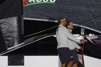 Thomas Coville et Benjamin Schwartz (Sobedo Ultim 3), deuxièmes* de la T...