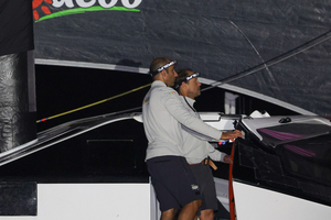 Thomas Coville et Benjamin Schwartz (Sobedo Ultim 3), deuxièmes* de la Transat Café L'or