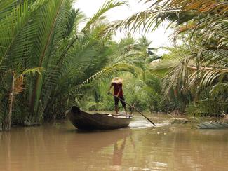 Explorer le delta du Mékong en sampan :...