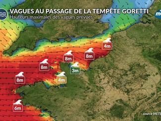 Forte tempête Goretti en Manche et en...