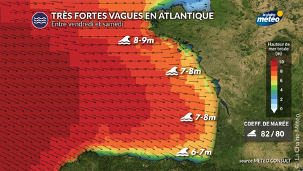 Tres fortes vagues en Atlantique Tres fortes vagues en Atlantique