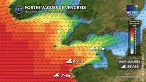 Nouveau coup de vent et fortes vagues ce vendredi en Manche et en Atlantique