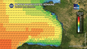 Début de semaine à risque sur nos côtes : forte houle, vent soutenu et grandes marées