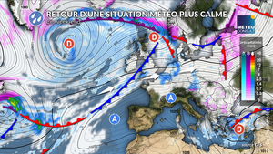 Enfin le retour d’un temps plus calme en Atlantique et en Méditerranée ce week-end…
