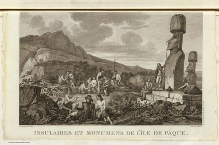 La Pérouse à RapaNui en 1786. Domaine Public.