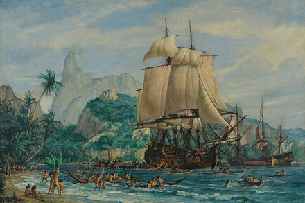 La Boudeuse et l'Etoile à Tahiti.