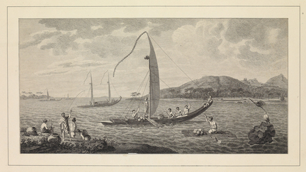 Vue de l'île de O ‘Tahiti en 1770, Sydney Parkinson 1773.