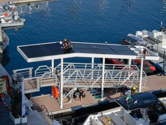 Yacht Club de Monaco : l’ombrière solaire...