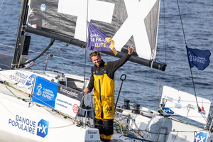 Loïs BERREHAR (Banque Populaire), 2e de la 1ère étape de la 57e édition de La Solitaire du Figaro Paprec (avant jury)