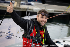 Solitaire du Figaro Paprec : Martin Le Pape, 4e à bord du Figaro Paprec, un début en fanfare !