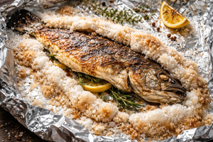 Poisson en croûte de sel : la cuisson spectaculaire qui préserve toute la finesse du poisson
