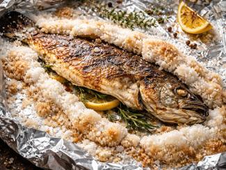Poisson en croûte de sel : la cuisson...
