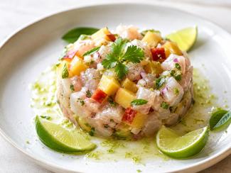 Tartare de dorade, pêche et citron vert : une...