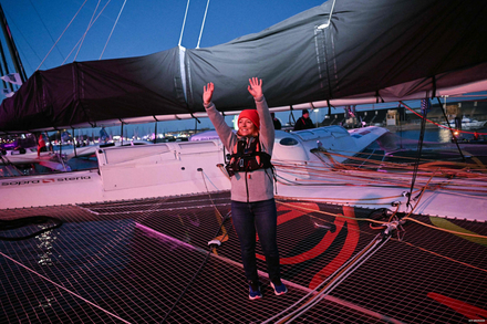 Alexia Barrier, unique femme de la catégorie ULTIM, skipper de IDEC SPORT - CIC