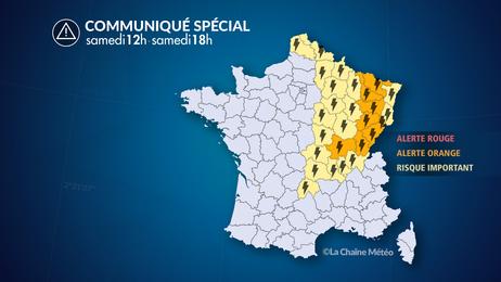 Orages à l'est : 8 départements en alerte orange