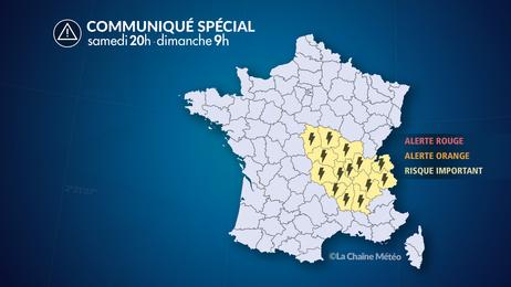 Fortes pluies orageuses dans le centre-est 
