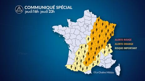 Violents orages et risque de grêle