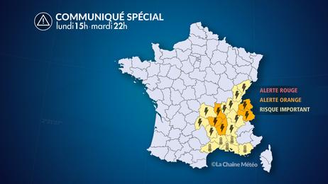 Forts orages dans le centre-est et chaleur intense au sud-est
