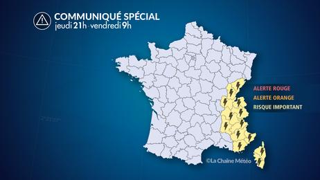 Risque de forts orages au sud-est