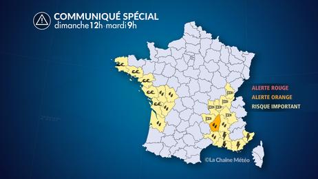 Risque de submersion, vents forts et pluies abondantes