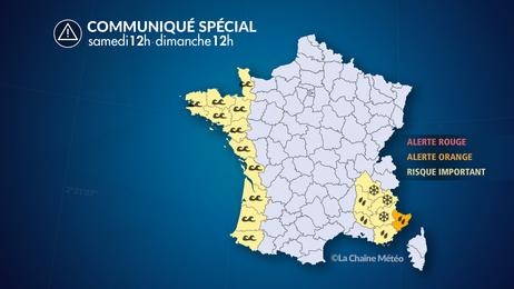 Fortes pluies et neiges, risque de submersions littorales