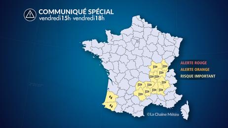 Fort coup de vent dans le centre-est et pluies abondantes dans le sud-ouest
