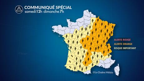 Alerte aux violents orages et à la grêle