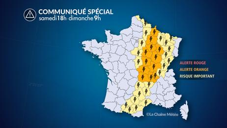 Forts orages et risque de grêle ce week-end