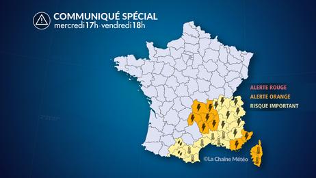 Forts orages sur le Massif central et l'extrême sud-est