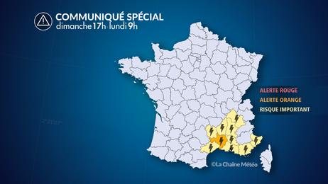Fortes pluies et orages au sud-est jusqu'à lundi