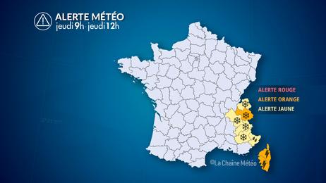 Abondantes chutes de neige dans les Alpes et forts orages en Corse