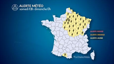 Risque de forts orages et de grêle samedi