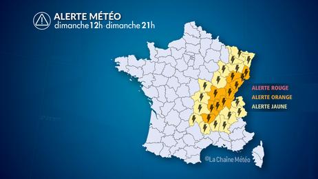 Alerte aux forts orages et à la grêle ce dimanche
