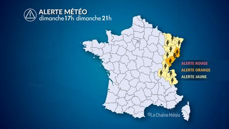 Alerte aux forts orages et à la grêle ce dimanche