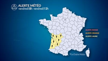 Fortes averses et vent ce vendredi au sud-ouest