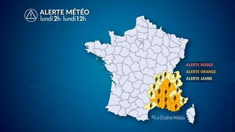 Intempéries du sud au centre du pays jusqu'à lundi