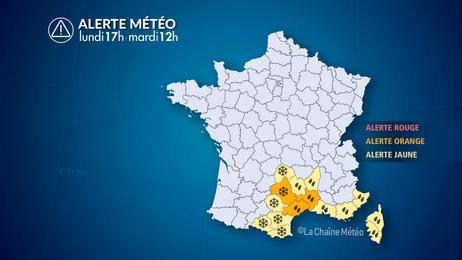 Episode méditerranéen : pluies intenses et neige jusqu'à mardi