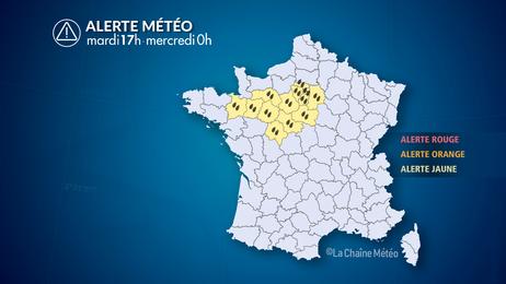 Pluies abondantes au nord ce mardi