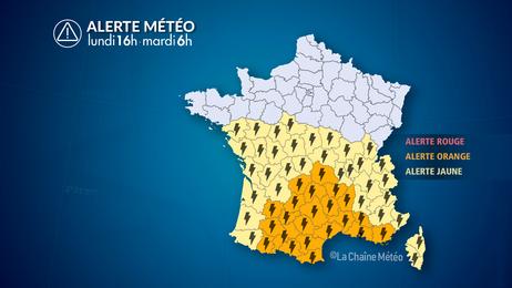 Violents orages, grêle, tornades ce lundi