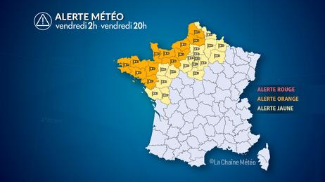 Tempête Austen : vents violents jusqu'à 140 km/h vendredi