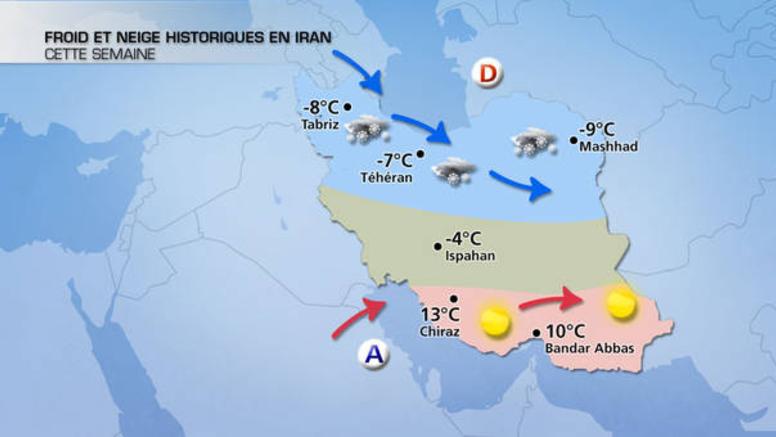 Iran : chutes de neige historiques