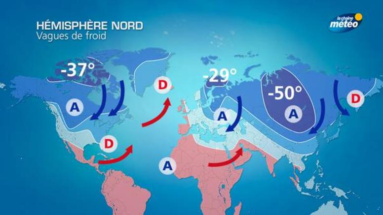 Les vagues de froid se multiplient sur l'hémisphère nord